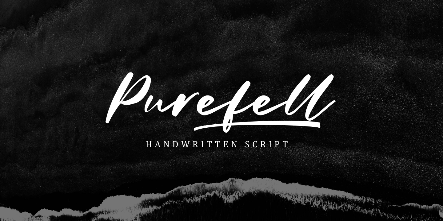 Example font Purefell Script #1
